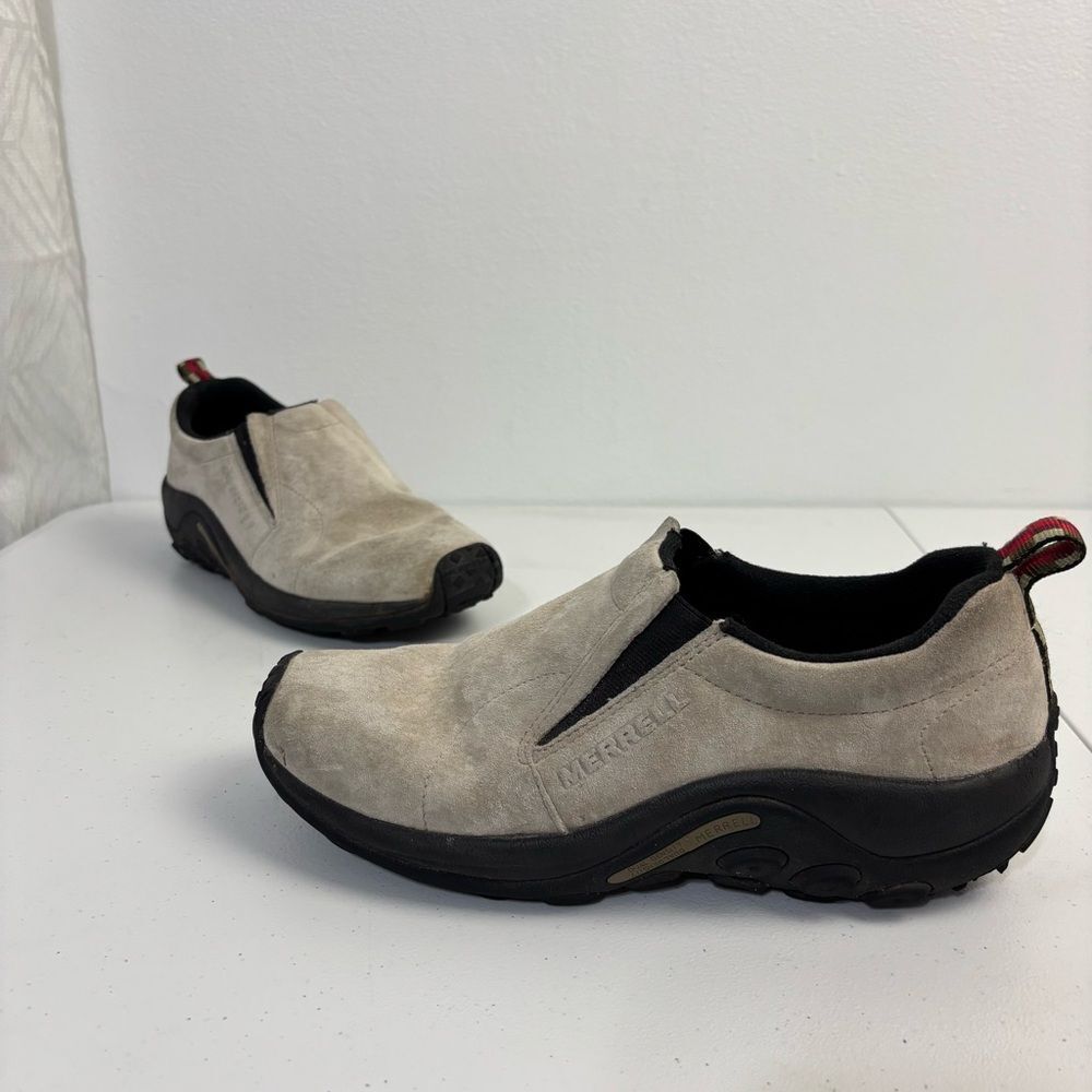 Merrell Beige Slip-On Suede Loafers